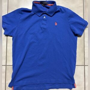 U.S. Polo Assn. Royal Blue Polo with Orange Trim